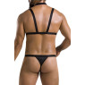 Комплект чоловічої білизни зі стреп Passion 039 SET ANDREW XXL/XXXL Black, стринги, шлейки