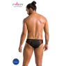 Чоловічі сліпи на блискавці Passion 042 SLIP TIMMY S/M Black, екошкіра, сітка