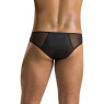 Чоловічі сліпи на блискавці Passion 042 SLIP TIMMY XXL/XXXL Black, екошкіра, сітка