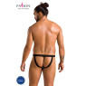 Чоловічі сліпи на шнурівці Passion 044 SLIP BEN XXL/XXXL Black, екошкіра, люверси