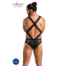 Чоловіче еротичне сітчасте боді Passion 045 VICTOR L/XL Black, екошкіра, сітка