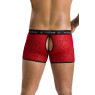 Чоловічі прозорі боксери Passion 046 SHORT PARKER L/XL Red, сітка, під леопард