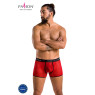 Чоловічі прозорі боксери Passion 046 SHORT PARKER XXL/XXXL Red, сітка, під леопард
