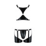 Комплект еротичної чоловічої білизни Passion 047 SET JOHN S/M Black, труси, портупея