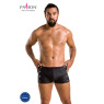 Чоловічі шкіряні боксери із заклепками Passion 048 SHORT DAVID S/M Black