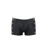 Чоловічі шкіряні боксери із заклепками Passion 048 SHORT DAVID XXL/XXXL Black