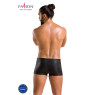 Чоловічі шкіряні боксери із заклепками Passion 048 SHORT DAVID XXL/XXXL Black