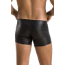 Чоловічі шкіряні боксери з блискавками Passion 049 SHORT MATT XXL/XXXL Black