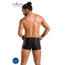 Чоловічі шкіряні боксери з клапаном Passion 050 SHORT PATRICK S/M Black