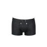 Чоловічі шкіряні боксери з клапаном Passion 050 SHORT PATRICK XXL/XXXL Black