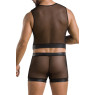 Комплект чоловічої білизни на шнурівці Passion 053 SET WILLIAM XXL/XXXL Black, жилет, боксери