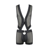 Комплект чоловічої білизни на шнурівці Passion 053 SET WILLIAM XXL/XXXL Black, жилет, боксери