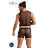 Комплект чоловічої білизни на шнурівці Passion 053 SET WILLIAM XXL/XXXL Black, жилет, боксери