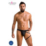 Чоловічі трусики танга з підв’язкою Passion 058 THONG BILL L/XL Black