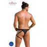 Чоловічі трусики танга з підв’язкою Passion 058 THONG BILL S/M Black