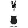 Еротичний костюм кролика Obsessive Bunny costume L/XL, black, боді, чокер, гартери, панчохи, маска