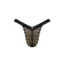 Мереживні трусики із заниженою талією Obsessive Estiqua panties XS/S, black