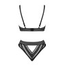 Комплект білизни Obsessive Natilya 2-pcs set XS/S, black, бюстгальтер, трусики