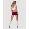 Еротичний костюм студентки Obsessive Student 4 pcs costume S/M, топ, спідниця, стринги, гольфи