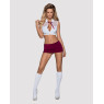 Еротичний костюм студентки Obsessive Student 4 pcs costume L/XL, топ, спідниця, стринги, гольфи