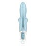 Вібратор-кролик Satisfyer Touch Me Blue, подвійний відросток, 3 потужні мотори