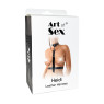 Сексуальна портупея із натуральної шкіри Art of Sex - Heidi, розмір XS-2XL, колір чорний