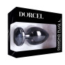 Металева анальна пробка з кристалом Dorcel Diamond Plug Black L