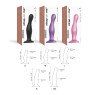 Насадка для страпона Strap-On-Me Dildo Plug Curvy Rose Dragee Metallic M