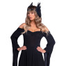 Пов’язка на голову з крилами Leg Avenue Feather headband Black, пір’я та натуральна шкіра