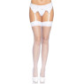 Панчохи-сітка для кріплення на пояс Leg Avenue Nylon Fishnet Thigh Highs White, one size