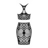 Еротичний напівпрозорий комплект Obsessive K101 top & skirt S/M/L, топ, спідниця