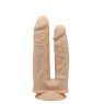 Подвійний фалоімітатор з вібрацією SilexD Double Gusto Vibro Flesh (Model 1 size 8 & 7) + LRS, діа