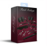 Набір Feral Feelings BDSM Kit 7 Black, наручники, поножі, конектор, маска, падл, кляп, затискачі