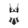 Комплект білизни Passion TASMINA SET XXL/XXXL black, ліф, високі трусики з корсетом ззаду