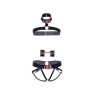 Комплект атласних ременів для бондажу Leg Avenue Satin elastic harness Set, One size, Black