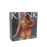 BDSM-костюм учениці Leg Avenue Harness teddy & skirt M Black, портупея, мініспідниця, екошкіра