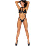 Вініловий тедді Leg Avenue Teddy with strappy open back One size Black