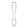 Двосторонній скляний дилдо Satisfyer Dazzling Crystal 1 Transparent, дуже міцний, без стопера