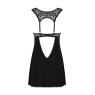 Сорочка бебі-дол з мереживом на грудях Obsessive Donna Dream babydoll M/L Black, стрінги