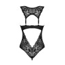 Мереживне боді Obsessive Donna Dream crotchless teddy XL/2XL Black, відкритий доступ