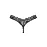 Мереживні стрінги Obsessive Donna Dream thong XL/2XL Black, низька посадка