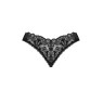 Мереживні стрінги Obsessive Donna Dream crotchless thong M/L Black, відкритий доступ