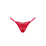 Мереживні стрінги Obsessive Lacelove thong XL/2XL Red, низька посадка