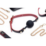 Набір БДСМ з дорожньою сумкою Master Series: Bow — Luxury BDSM Set With Travel Bag, 11 предметів