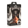 Маска з рогами Master Series: Dungeon Demon Bondage Mask with Horns, чорна