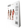 Мінісукня з вертикальним візерунком Passion BS097 One Size, white, плетіння з боків
