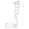 Бодістокінг з крилами Passion BS098 One Size, red, середня сітка, відкритий доступ