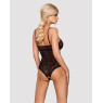 Мереживне боді з доступом Obsessive 818-TED-1 teddy M/L, чорне