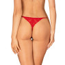 Трусики з доступом Obsessive Ingridia crotchless thong XL/2XL, червоні