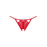 Трусики з доступом Obsessive Ingridia crotchless thong XL/2XL, червоні